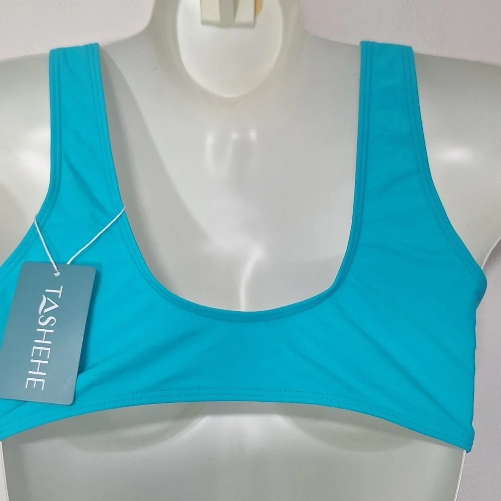 Tashehe Turquoise Tank Bikini Set Swim